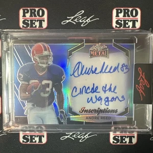 Andre Reed 2025 Hoja Metal Héroes Deportivos Inscripciones Metal “Círculo Los Vagones” - Imagen 1 de 2