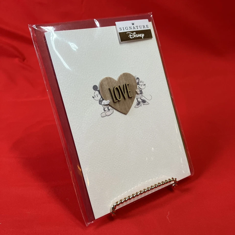 Hallmark Signature Valentine’s Day 3D Card / Env. Disney Mickey & Minnie / Cute - Image 1 of 4