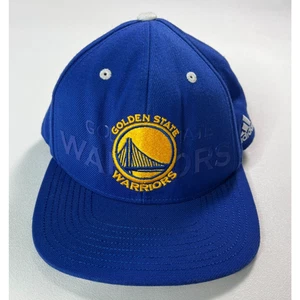 Golden State Warriors Adidas Snapback Hat NBA Draft Cap Adjustable Yellow Blue - Picture 1 of 7