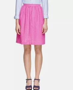 BROOKS BROTHERS Red Fleece Pink Textured A Line Skirt Lined Size 12 NWT $148 - Picture 1 of 6