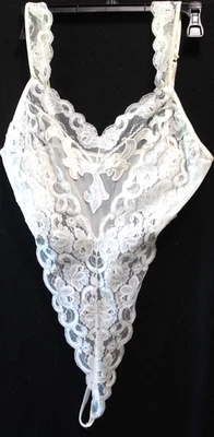 Body Victoria’s Secret Tanga Encaje Crema Talla M Camisola Años 80 Encaje Satinado Foto 1 de 4