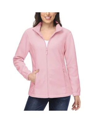 Chaqueta polar para mujer Abrigo con cremallera Chaquetas ligeras de invierno con cremallera Pocekts Foto 1 de 4