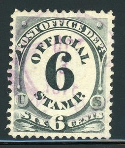 UNITED STATES OFFICIAL Selections: Scott #O50 6c Black POST OFFICE DEPT. CV$8+ - Picture 1 of 1