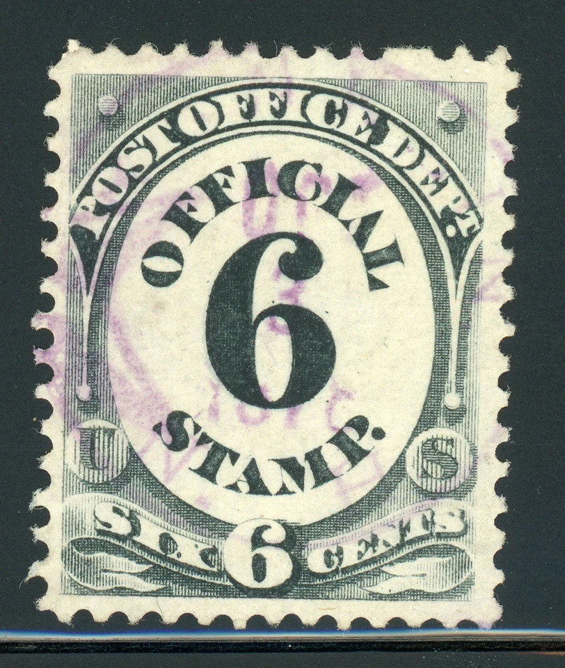 UNITED STATES OFFICIAL Selections: Scott #O50 6c Black POST OFFICE DEPT. CV$8+ - Image 1 of 1