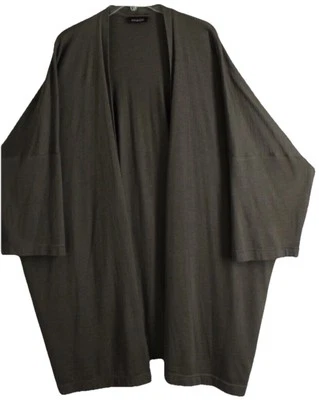 Nuevo Eskandar O/S VERDE BRONCE 39"L Jersey Cachemir Tejido Cárdigan Suéter Marrón Foto 1 de 4