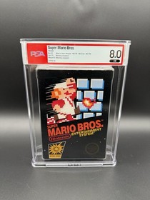 PSA 8.0 Super Mario Bros. Hangtab Nintendo NES CIB Complete Graded Wata Cgc Vga
