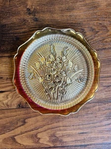 Jeanette Marigold Carnival Glass Plate - Picture 1 of 3