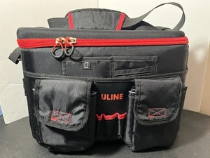 Uline Portable Mobile Desk Box Container Carrying Case Laptop File Clipboard - Picture 1 of 10