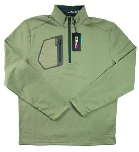 Ralph Lauren RLX Mens 1/4 Zip M Pullover Golf Shirt Long Sleeve Green $148 NEW - Picture 1 of 8