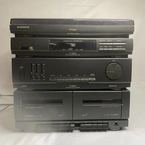 Vintage Magnavox AS305M Stereo Turntable Receiver Dual Cassette Player - Picture 1 of 15