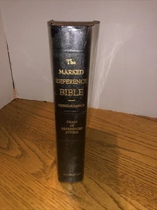 The Marked Reference Bible, Concordance Chain Of Reference System Zondervan 1964 - Foto 1 di 11