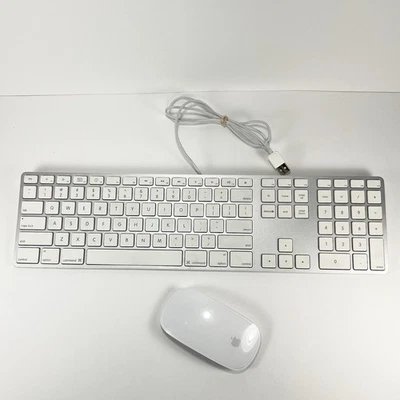 Apple Magic Mouse A1296 Wireless (Gen 1) And Apple Keyboard A1243 Wired Bundle - Image 1 of 4