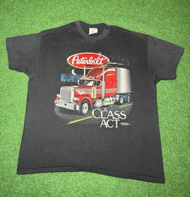 Camiseta Vintage Años 80 Peterbilt Trucker 3D Emblema 18 Ruedas Easy Rider XL  Foto 1 de 4