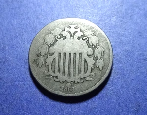 Escudo níquel AG/G de 1868 - Imagen 1 de 2