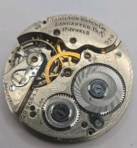 Hamilton 974 16s Pocket Watch Movement For Repairs - Picture 1 of 5