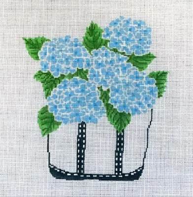 Needlepoint Handpainted Christmas CBK Gathering Bag 12" - Image 1 of 4