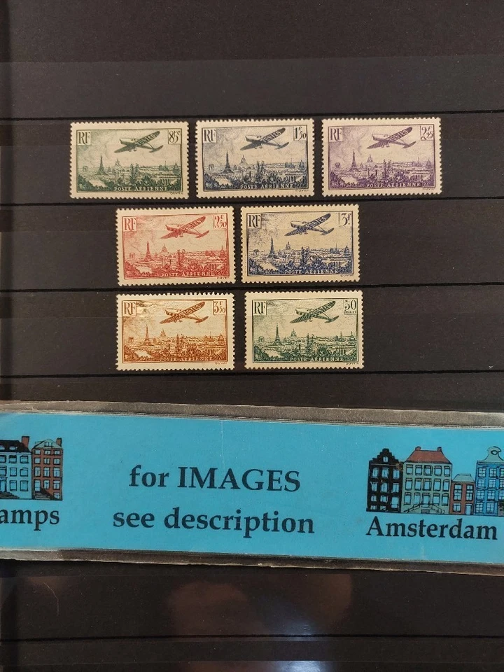 France 1936 very fine MH signed good airmail set High Value TOP! - Image 1 of 1