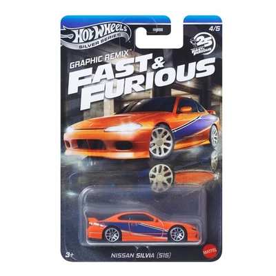 FAST FURIOUS Graphic Remix Modello Auto NISSAN SILVIA 1:64 8cm Hot Wheels JBY48 - Immagine 1 di 2