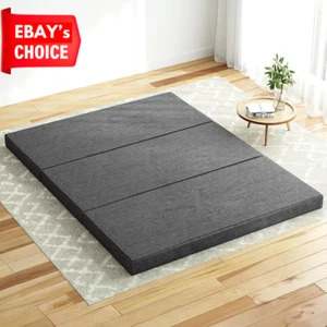 Portable Foldable Mattress 203 X 153 X 10Cm Camping Floor Mat Cushion Grey - Picture 1 of 12