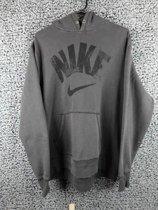 Nike Adulto X-LargeGrunge Sudadera con Capucha Pullover Desteñido por el Sol Nike Spellout Gris - Imagen 1 de 14