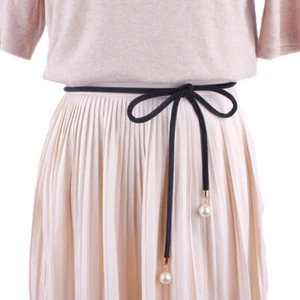 Women Tassel Knot Belt Vintage Pearl Waist Rope Fringed Waistband Girdle Dre-E9 - Picture 1 of 6