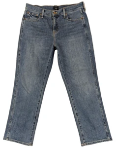 J. Jeans Crew para mujer tiro alto clásicos vintage talla 29P azul denim elástico - Imagen 1 de 17