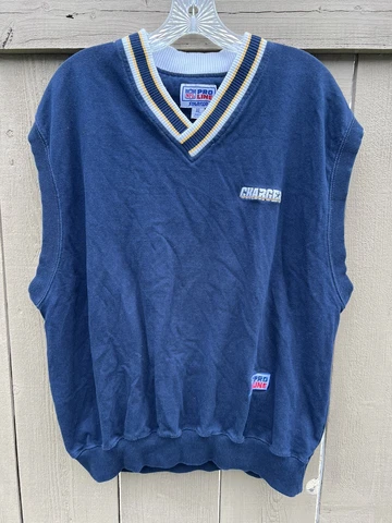 Vintage 90s Starter Pro Line San Diego Chargers Blue Vest Mens XL Extra Large Cover