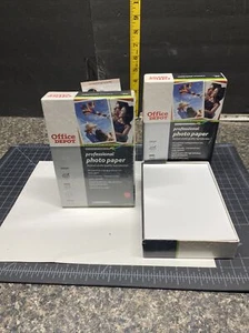 (2) Office Depot Professional Photo Paper 100 Sheets 4x6 Gloss Extra Heavy . - Picture 1 of 12