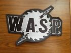 WASP,SEW ON BLACK AND SILVER EMBROIDERED LARGE BACK PATCH
