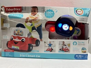 FISHER PRICE LAUGH AND LEARN 3 IN 1 INTERACTIVE SMART CAR *DISTRESSED PKG - Picture 1 of 13