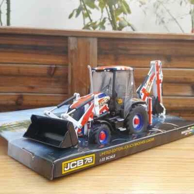 1:32 Scale JCB 3CX Backhoe Loader Is Busy At Both Ends Static Alloy Model  - Image 1 of 3