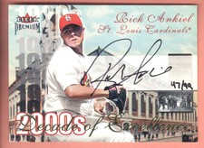 2001 Fleer Premium Decades Of Excellence #1 Rick Ankiel On Card Autograph #47/99