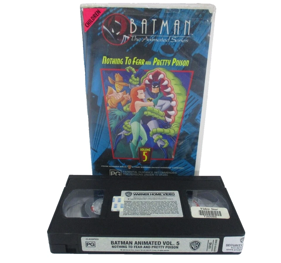 Batman Animated Series Vol 5 Nothing To Fear And Pretty Poison VHS Large Case... - Image 1 of 4