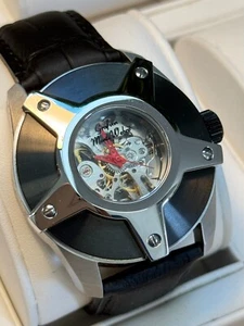 Graf von Monte Wehro Automatik Herrenuhr Herren Uhr Skelett XXL Groß Leder OVP - Picture 1 of 8