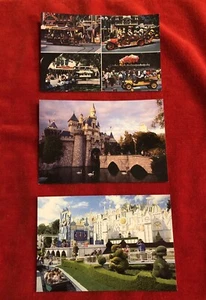 Disney set of 3 Landscape Disneyland Postcards 1990's - Picture 1 of 9