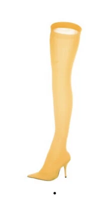 balenciaga thigh high Nylon sock boots Yellow - Image 1 of 4