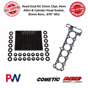 ARP Head Stud Kit 12Pt & Cometic Cylinder Head Gasket 85mm .70" For BMW M50 2.5L - Bild 1 von 9
