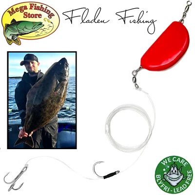 FLADEN Heilbutt Naturköder Rig System 300g & 350g - Norwegen Schlepp Montage - Bild 1 von 3