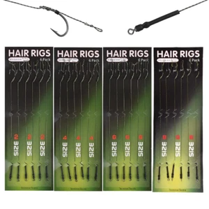 Angelhaken Karpfenhaken Gebunden HAIR RIGS Boiliehaken Haken Vorfach | 6er Pack - Bild 1 von 6