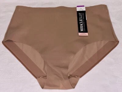 MIRACLESUIT Wonderful Edge Warm Beige Waistline Shaping Brief Panty Womens 2XL - Image 1 of 4