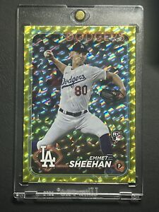 2024 Topps Series 1 ⚾️ Emmet Sheehan Rookie Yellow Crackle #d/50 Dodgers RC