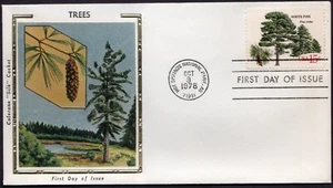 Scott #1765 (1767a) Trees (10/09/78) Colorano Silk FDC Hot Springs AZ - Picture 1 of 2