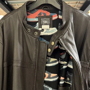 Vintage Nike Sneakers Only SB Dunk Leather Jacket Brown Sz XL - Picture 1 of 7