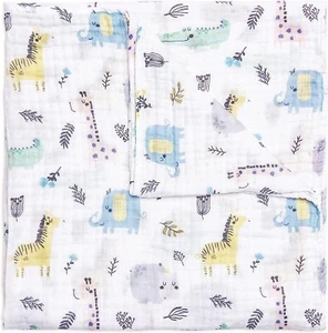 Funnababy 100% Muslin Cotton Large Baby Blanket - Ideal for New born/ new Mum. - Picture 1 of 6