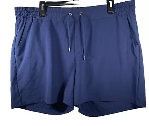Helly Hansen Woman’s Thalia Shorts Elastic Waist Drawstring Pockets Navy Blue XL - Picture 1 of 8