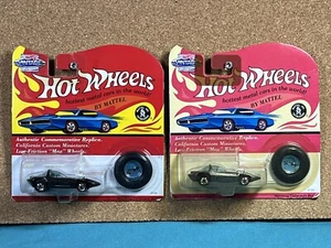 Hot Wheels 25th Anniversary ~2 Sillouettes~ 1 Silver & 1 Black Red Line Replicas - Bild 1 von 14