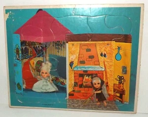 VINTAGE 1968 MATTEL LIDDLE KIDDLES STORYBOOK FRAME TRAY PUZZLE 10" X 8" - Picture 1 of 3
