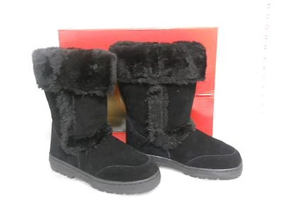 Nuevas botas de cuero negras ingeniosas Style & Co para mujer 7 M zapatos nuevas con caja Foto 1 de 4