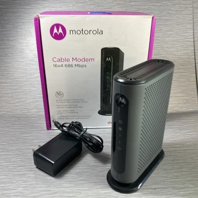 Motorola 16 x 4 Cable Modem Model # MB7420 Universal DOCSIS 3.0 *POWER TESTED* - Image 1 of 2