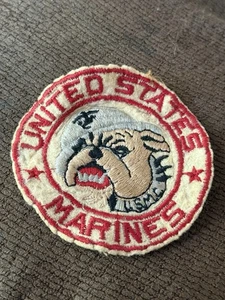 Vintage USMC Marine EGA Bulldog White Wool Patch L@@K!!! - Picture 1 of 2
